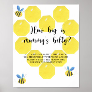 Humlor hur stor är mammans mage spel poster
