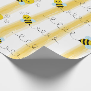 Humlor Inpackningspapper Fly Honey Bee Presentpapp Presentpapper