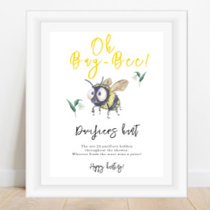Humlor - Nappjakt spel baby shower Poster