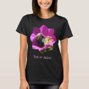 Humlor På Rosa Ros Natur Personlig T Shirt