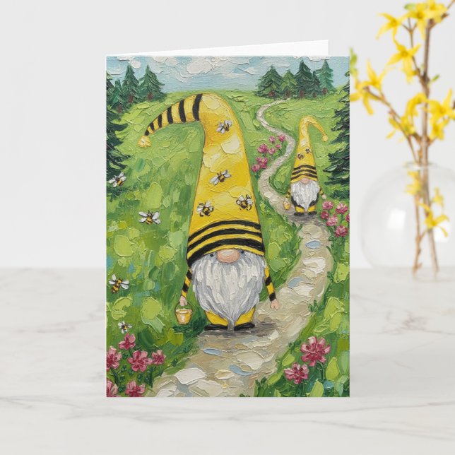 Humlor Tomtar Kort (Gul blomma)