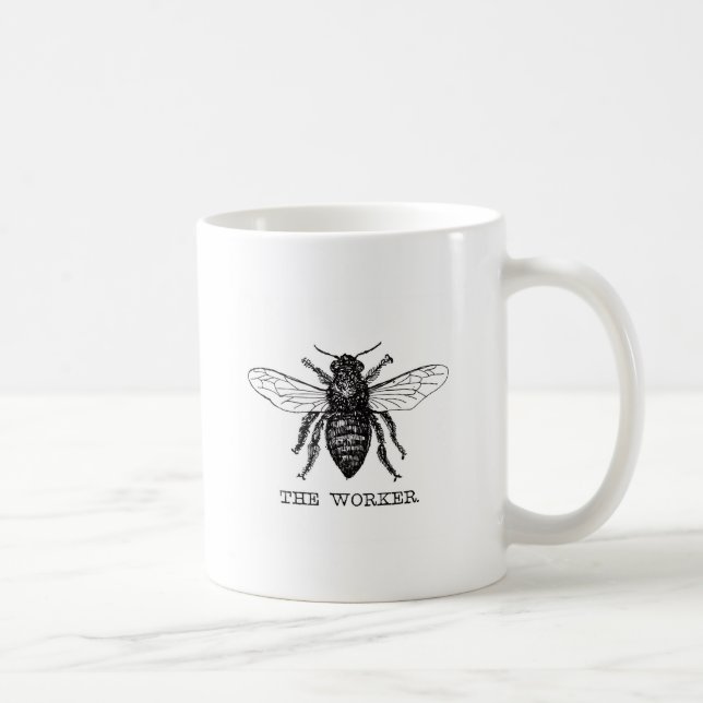 Humlorbetare Honung Svart Humla Kaffemugg (Höger)
