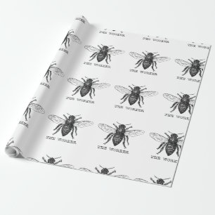 Humlorbetare Honung Svart Humla Presentpapper