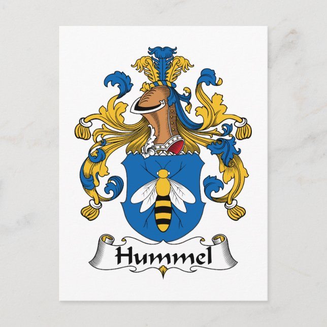 Hummel Family Crest Vykort (Framsida)