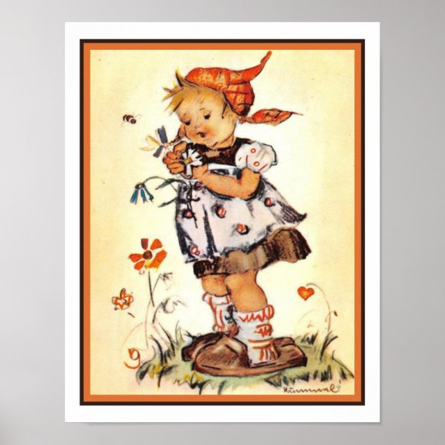 Hummel-utskrift från 1940 - Kärlek mig Poster (Framsidan)