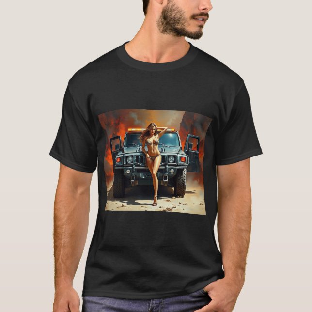 Hummer dam t shirt (Framsida)