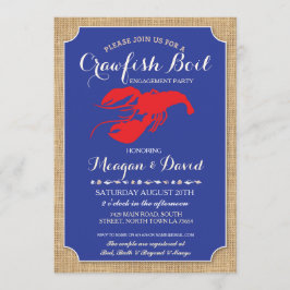 Hummer för dusch för kräftorböldförlovningsfest inbjudningar