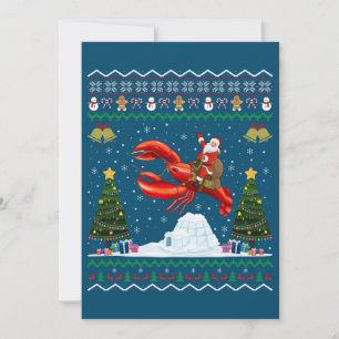 Hummer Ful Ugul Xmas Present Julenisse Ridande Hum Inbjudningar