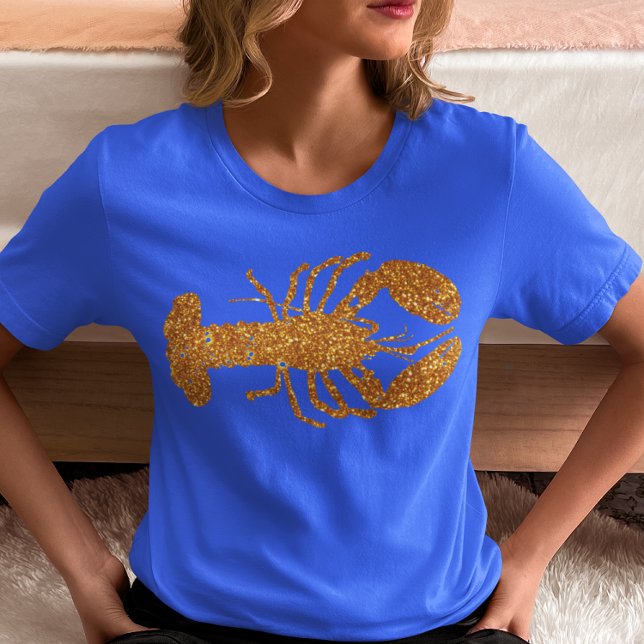 Hummer Guld Glitter look Sommar Strand  T Shirt (Skapare uppladdad)