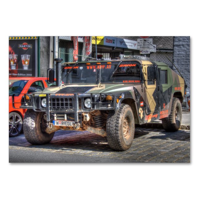 Hummer H1 Bordsnummer (Framsidan)