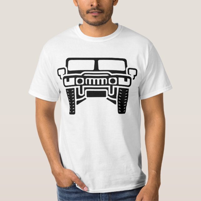 Hummer-/Humvee illustration T-shirt (Framsida)