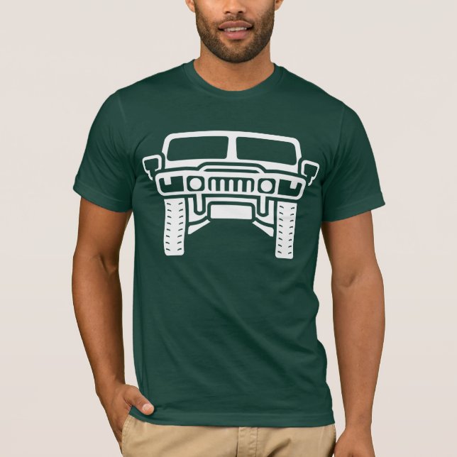Hummer-/Humvee illustration Tee Shirt (Framsida)
