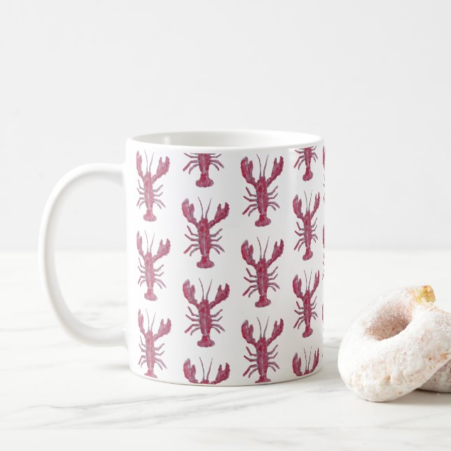 Hummer-målning Nautilus Kustmönster Kaffemugg (Med munk)