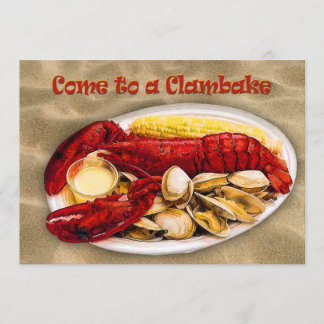 Hummer & Musslor Clambake Inbjudningar