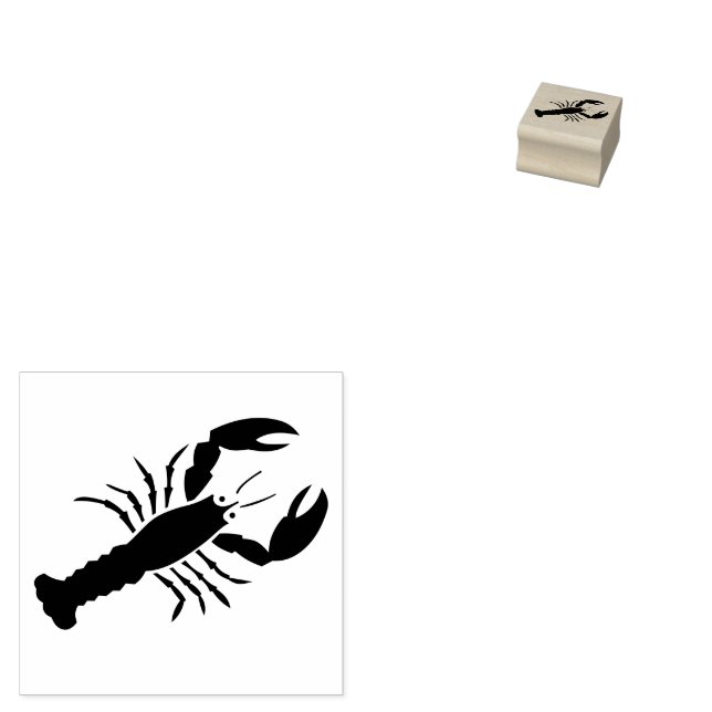 Hummer Röd kräftdjur kärlek 4Joanie Stämpel (Stämplad)