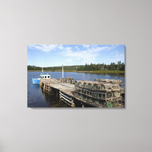 Hummerbåt, Mushaboom, Nova Scotia, Kanada Canvastryck