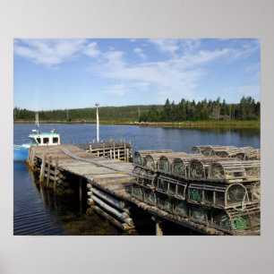 Hummerbåt, Mushaboom, Nova Scotia, Kanada Poster