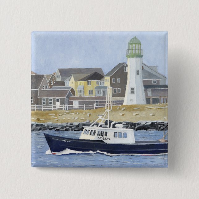 Hummerbåten Scituate Harbor Knapp (Framsida)