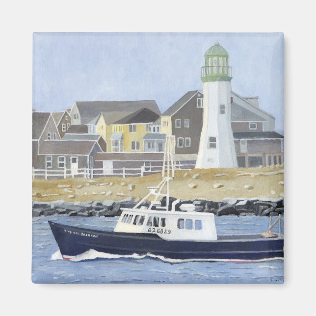 Hummerbåten Scituate Harbor Magnet (Framsidan)