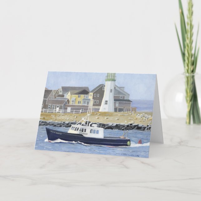 Hummerbåts Scituate Harbour Tack Kort (Framsida)