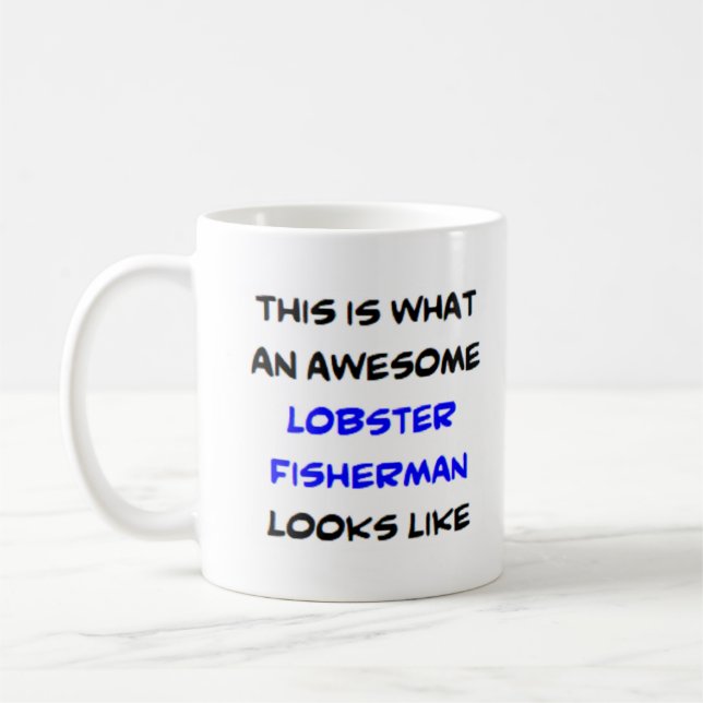 hummerfiskare, fantastisk kaffemugg (Vänster)