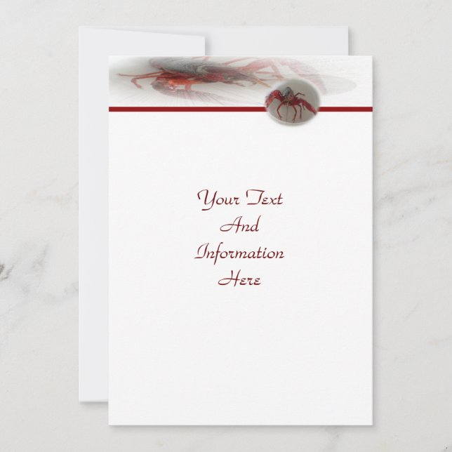 Hummerinbjudan Inbjudningar (Framsida)