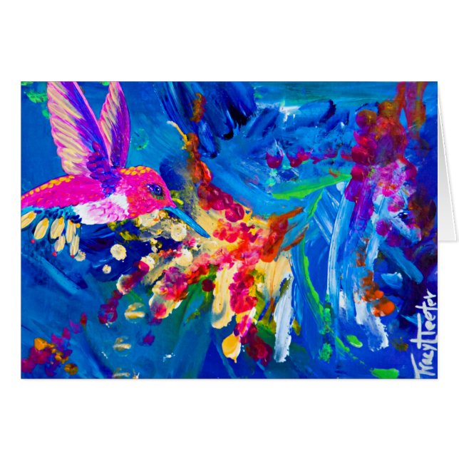 Hummers explosionHummingbird Hälsningskort (Framsidan Horizontal)