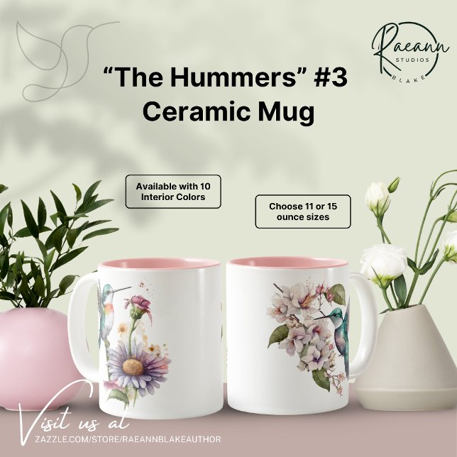 Hummersna (#3) Kolibri Keramikkopp Två-Tonad Mugg (Skapare uppladdad)