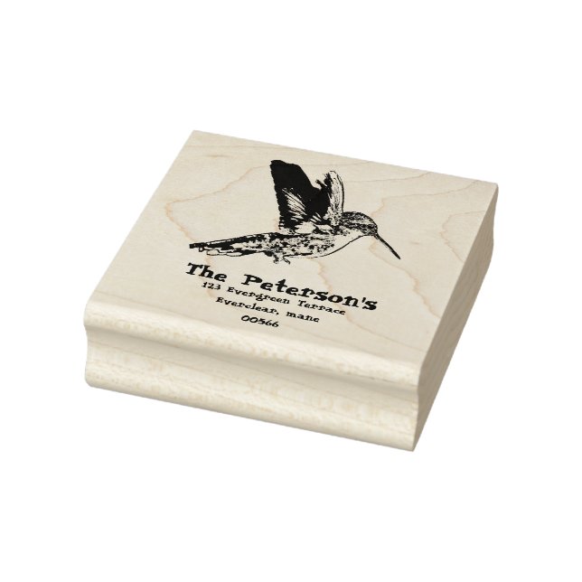 Humming Bird, Add info, returadress frimärke Stämpel (Stämpel)