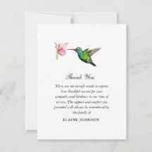 Humming bird Blommigt Funeral Photo Tack