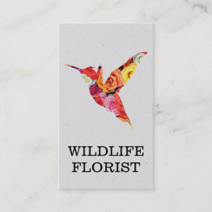 Humming Bird Blommor Visitkort
