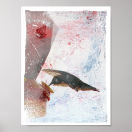 Humming Bird Digital Art Poster