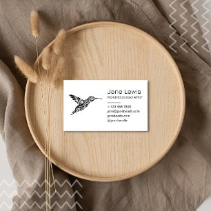 Humming Bird Illustration Native Income Art Visitkort