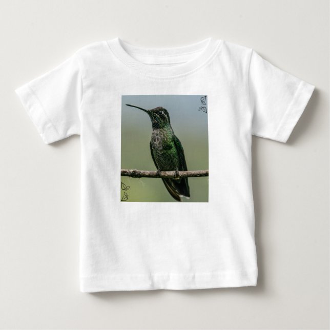 Humming Bird Sitta vid Gren T Shirt (Framsida)