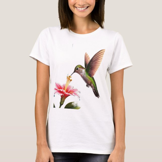 Humming Bird vid Lunch T Shirt (Framsida)