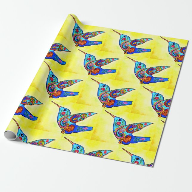 Humming Bird - Wrapping Papper Presentpapper (Utrullad)