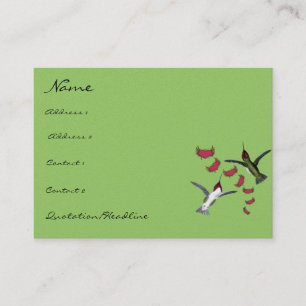 Humming Birds Grunge Hearths with Vingar Visitkort