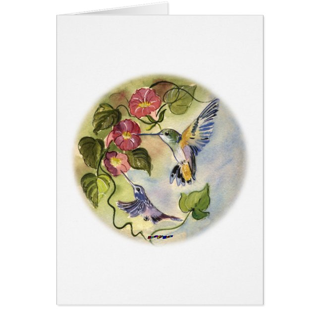 Humming Birds Hälsningskort (Framsidan)