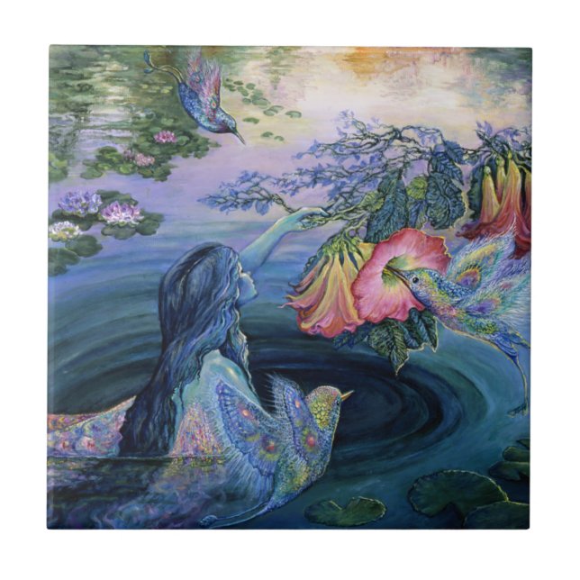 Hummingbird 6x6 keramiskt plattor kakelplatta (Framsidan)