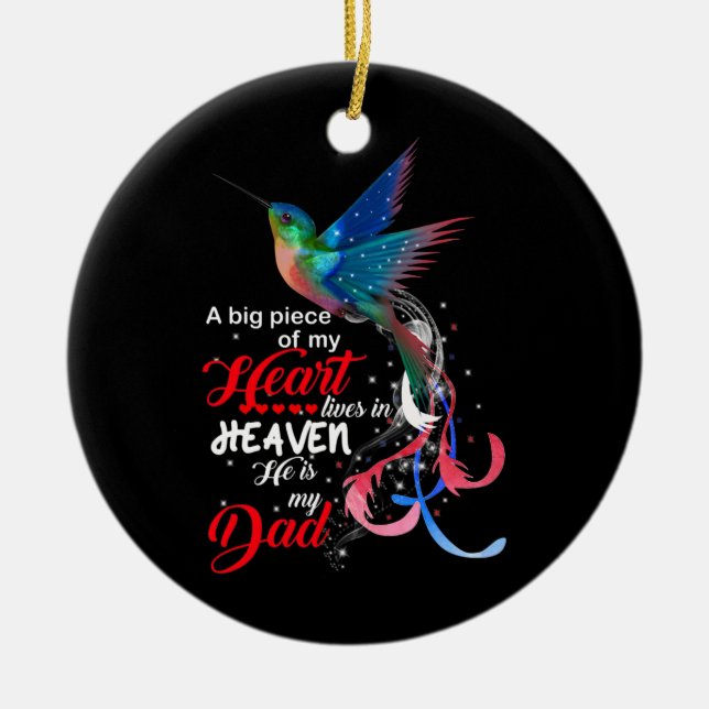 Hummingbird A Big biet i mitt hjärta Lives Julgransprydnad Keramik (Framsidan)