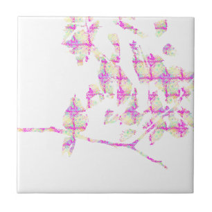 Hummingbird Abstrakt Rosa Kakelplatta