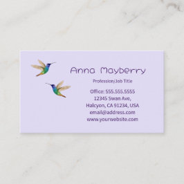Hummingbird-Affärskort Visitkort