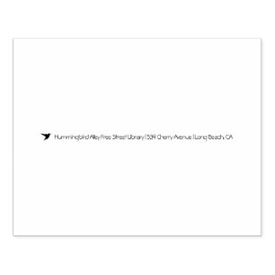 Hummingbird Alley Free Street Bibliotek Stämpel