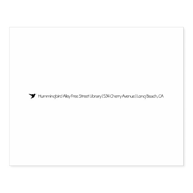 Hummingbird Alley Free Street Bibliotek Stämpel (Tryck)