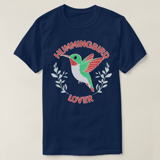 hummingbird älskare t shirt (Design framsida)