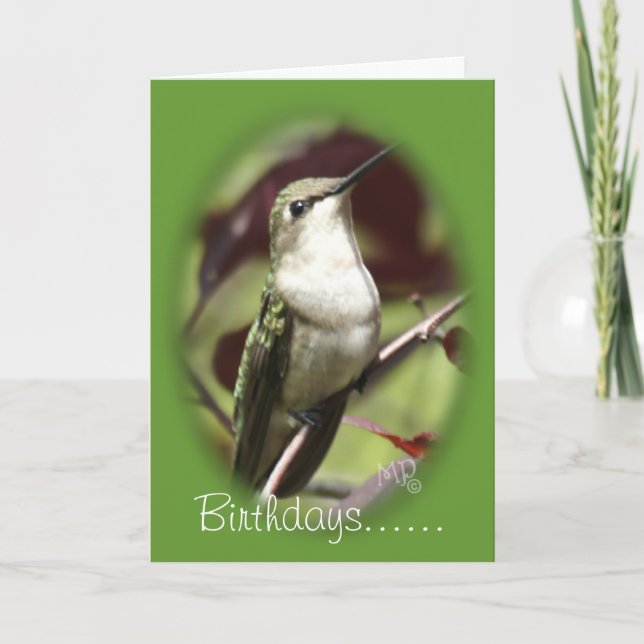 Hummingbird - anpassa vilken tillfälle som helst kort (Framsida)