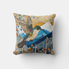 Hummingbird Art nouveau Kudde