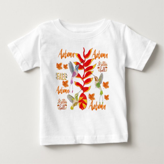 Hummingbird Autumn /Fall T Shirt (Framsida)