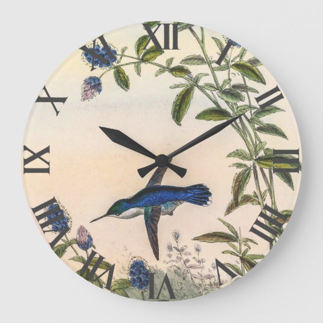 Hummingbird av John Gould Stor Klocka (Framsida)