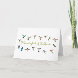 Hummingbird av Kaliforniens folktkort Kort